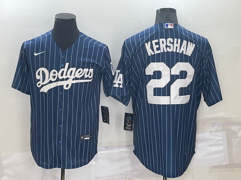 Men's Los Angeles Dodgers Clayton Kershaw #22 Blue Baseball Jersey